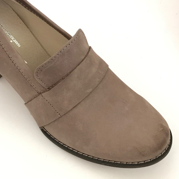 ZAPATO Leather Pump Loafer Slip On Heeled Loafer Tan Heels Womens Size 9.5 EU40 - Picture 6 of 16
